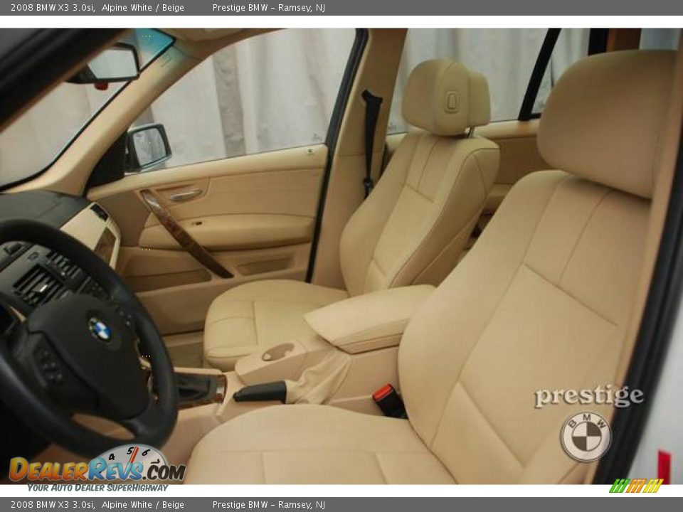 2008 BMW X3 3.0si Alpine White / Beige Photo #9