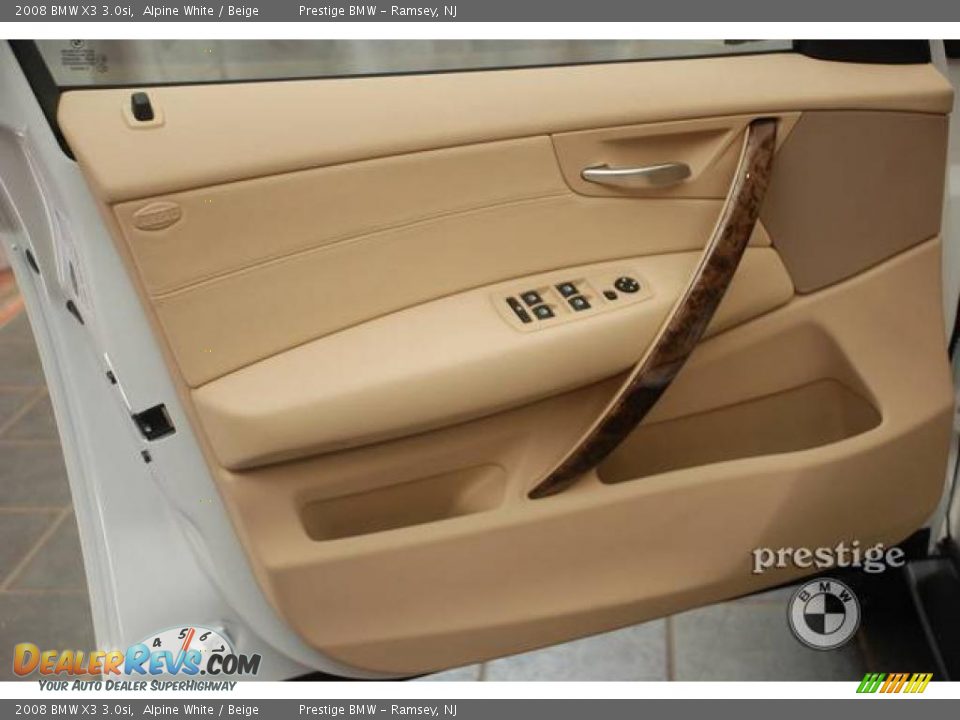 2008 BMW X3 3.0si Alpine White / Beige Photo #12