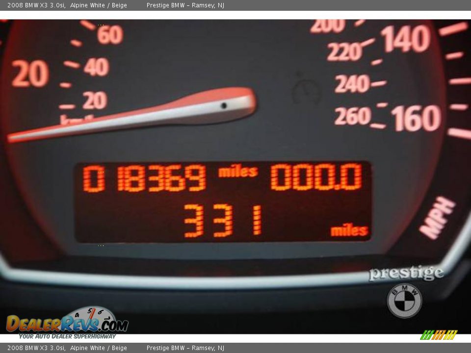 2008 BMW X3 3.0si Alpine White / Beige Photo #14