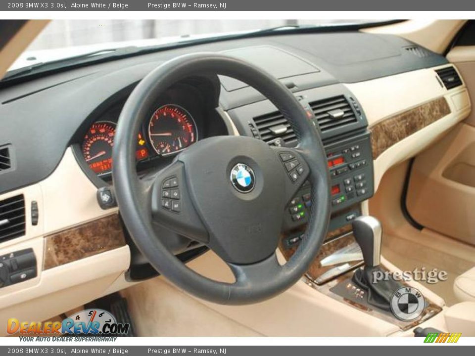 2008 BMW X3 3.0si Alpine White / Beige Photo #15