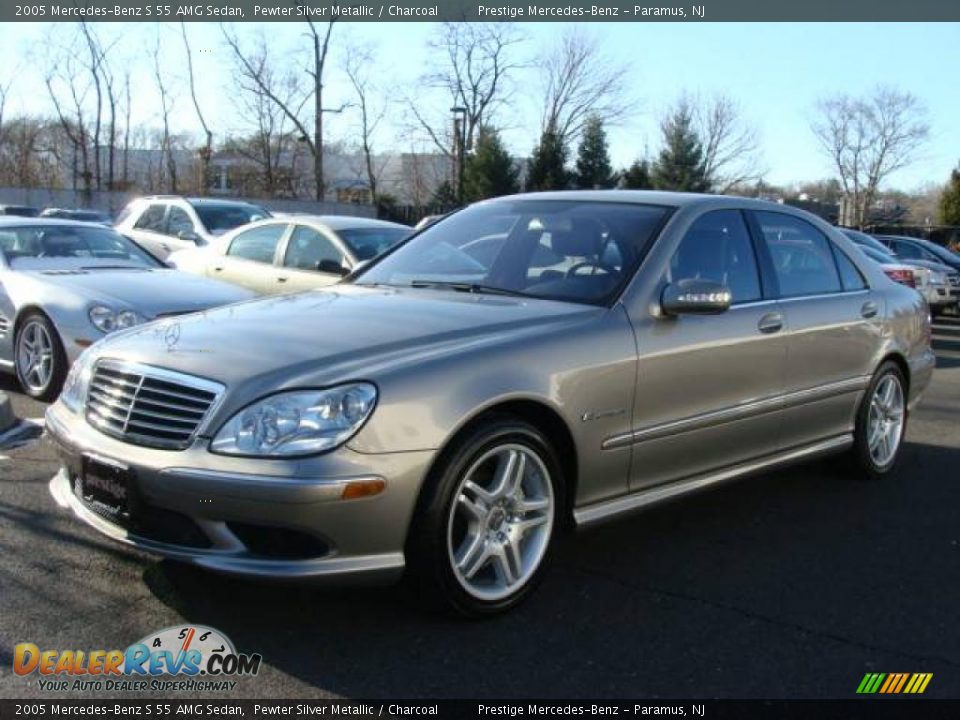 2005 Mercedes-Benz S 55 AMG Sedan Pewter Silver Metallic / Charcoal Photo #1