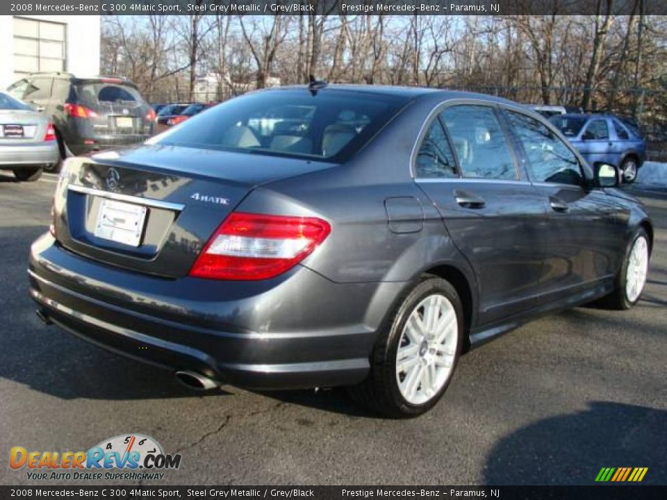 2008 Mercedes-Benz C 300 4Matic Sport Steel Grey Metallic / Grey/Black Photo #4