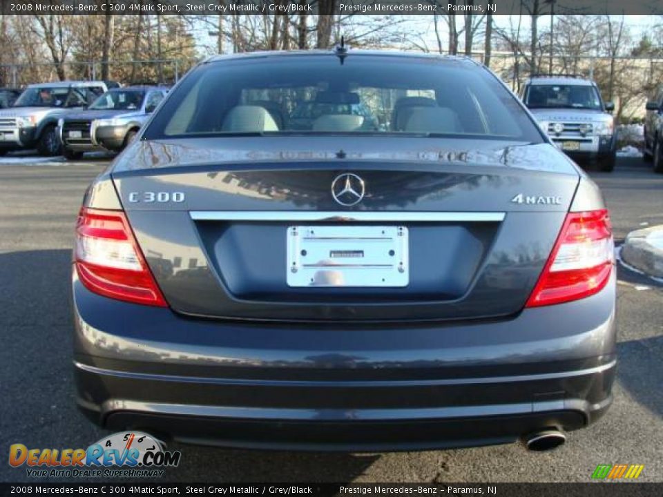 2008 Mercedes-Benz C 300 4Matic Sport Steel Grey Metallic / Grey/Black Photo #5