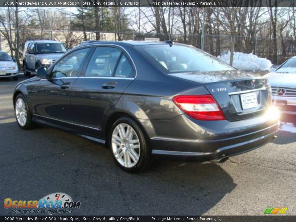 2008 Mercedes-Benz C 300 4Matic Sport Steel Grey Metallic / Grey/Black Photo #6