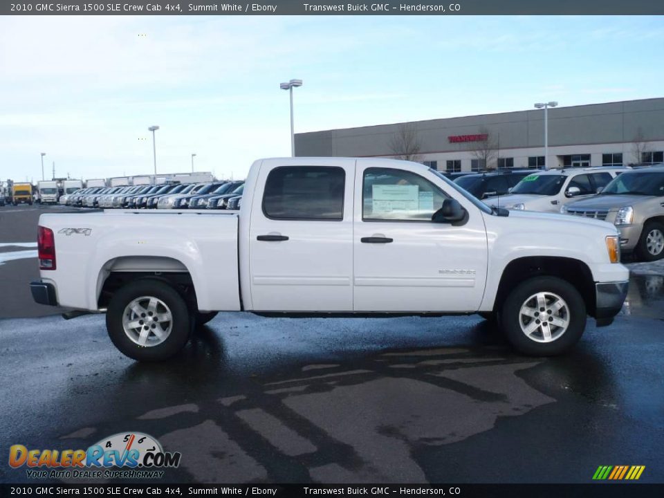 2010 GMC Sierra 1500 SLE Crew Cab 4x4 Summit White / Ebony Photo #3
