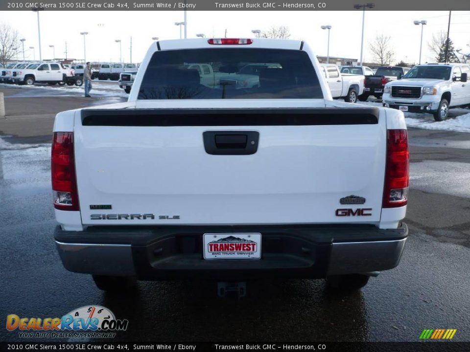 2010 GMC Sierra 1500 SLE Crew Cab 4x4 Summit White / Ebony Photo #4