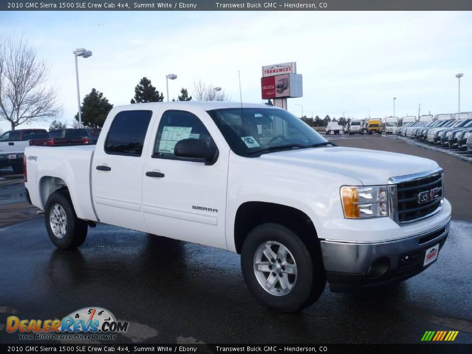 2010 GMC Sierra 1500 SLE Crew Cab 4x4 Summit White / Ebony Photo #1