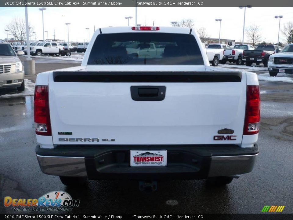 2010 GMC Sierra 1500 SLE Crew Cab 4x4 Summit White / Ebony Photo #4