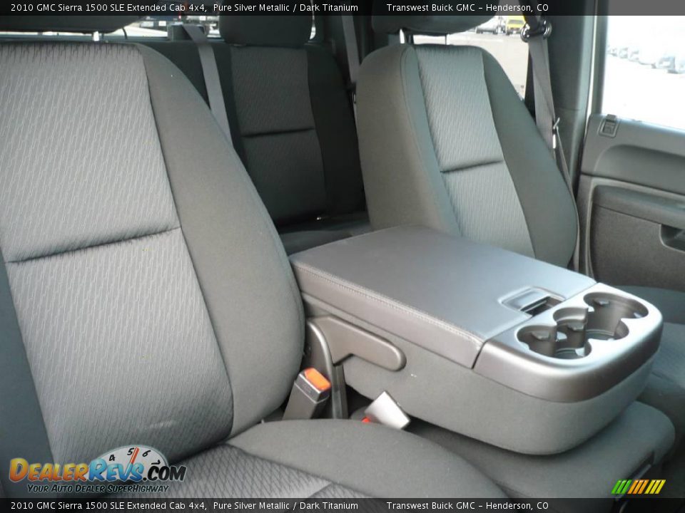 2010 GMC Sierra 1500 SLE Extended Cab 4x4 Pure Silver Metallic / Dark Titanium Photo #5
