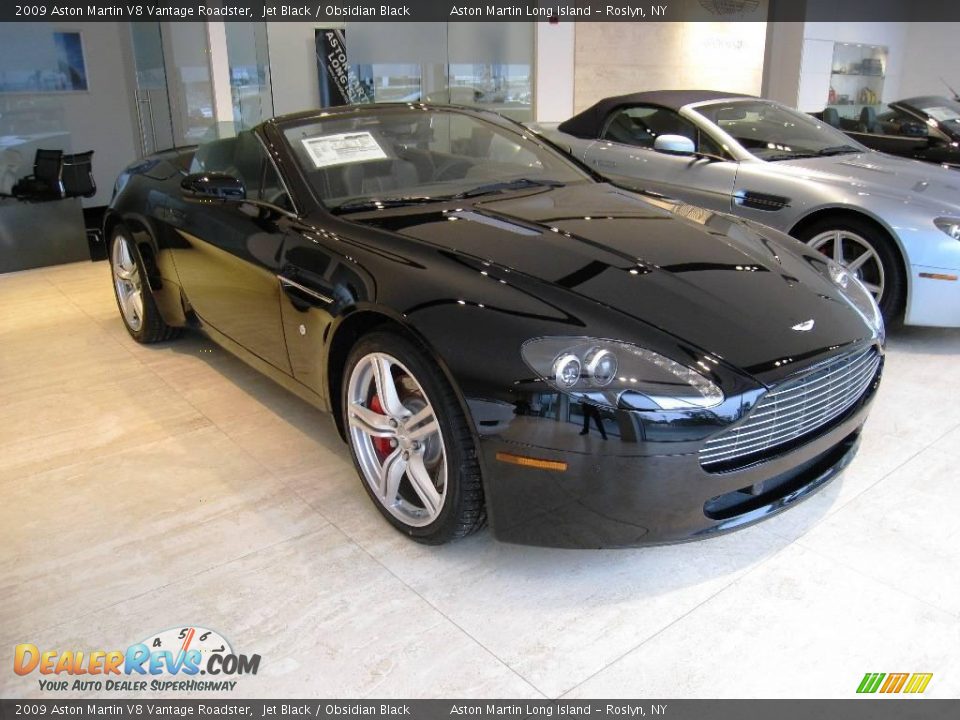 2009 Aston Martin V8 Vantage Roadster Jet Black / Obsidian Black Photo #1