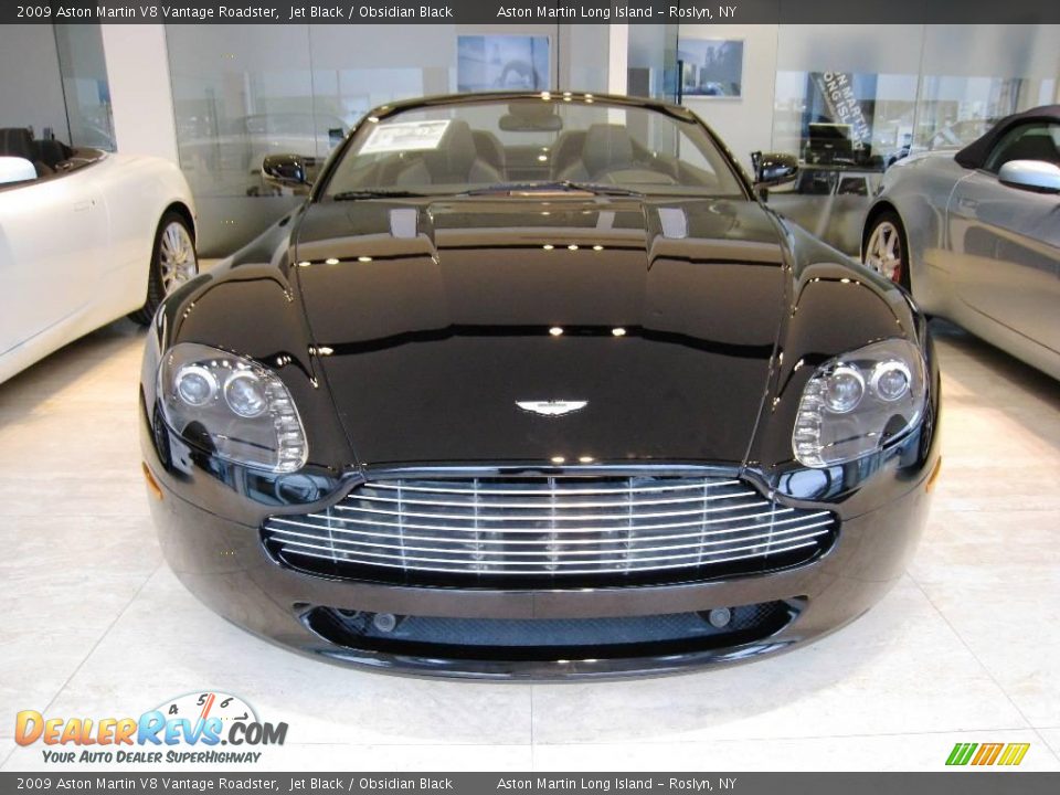 2009 Aston Martin V8 Vantage Roadster Jet Black / Obsidian Black Photo #2