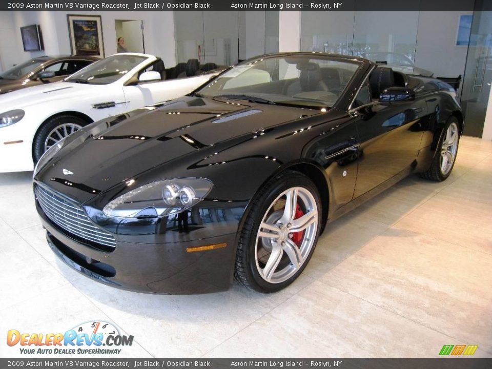 2009 Aston Martin V8 Vantage Roadster Jet Black / Obsidian Black Photo #3