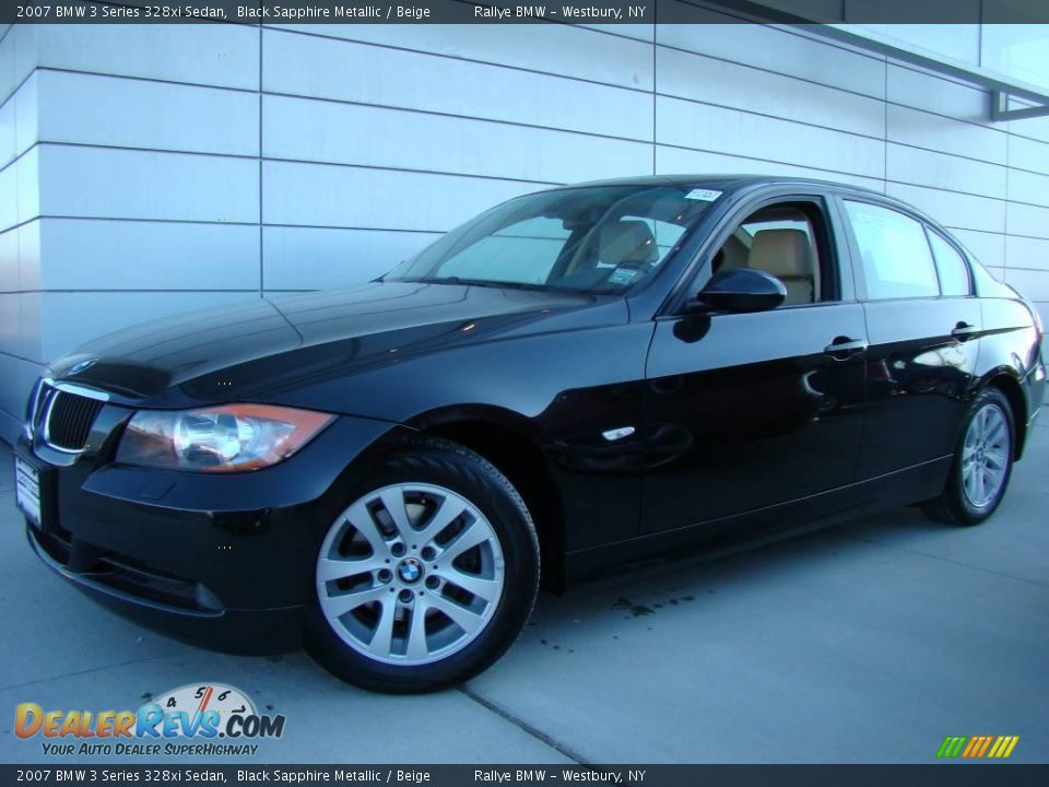 2007 BMW 3 Series 328xi Sedan Black Sapphire Metallic / Beige Photo #1