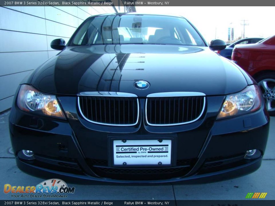 2007 BMW 3 Series 328xi Sedan Black Sapphire Metallic / Beige Photo #2