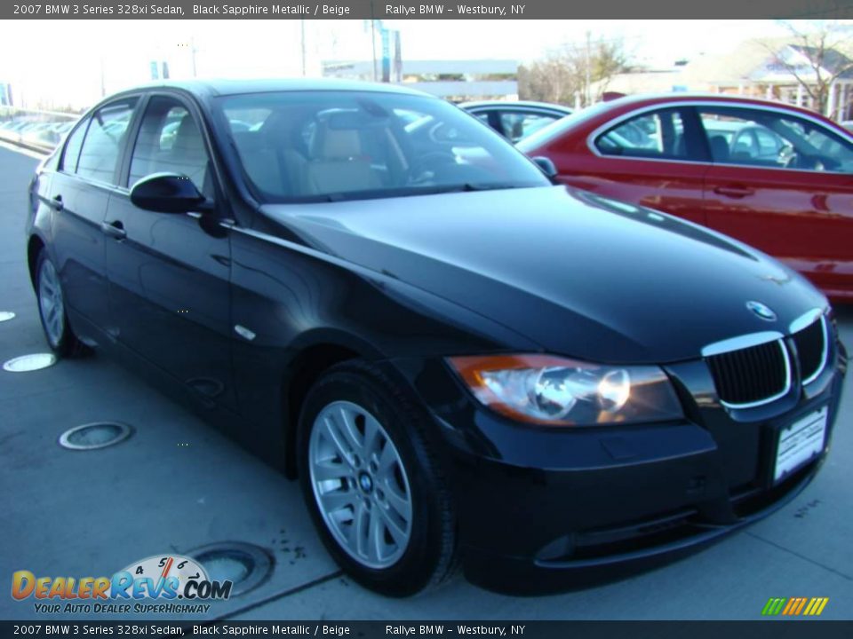 2007 BMW 3 Series 328xi Sedan Black Sapphire Metallic / Beige Photo #3