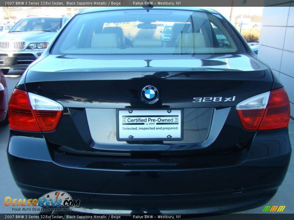 2007 BMW 3 Series 328xi Sedan Black Sapphire Metallic / Beige Photo #4
