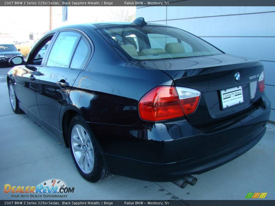 2007 BMW 3 Series 328xi Sedan Black Sapphire Metallic / Beige Photo #5