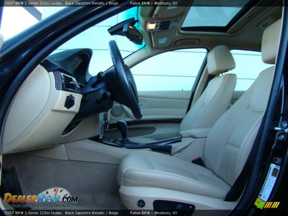 2007 BMW 3 Series 328xi Sedan Black Sapphire Metallic / Beige Photo #9