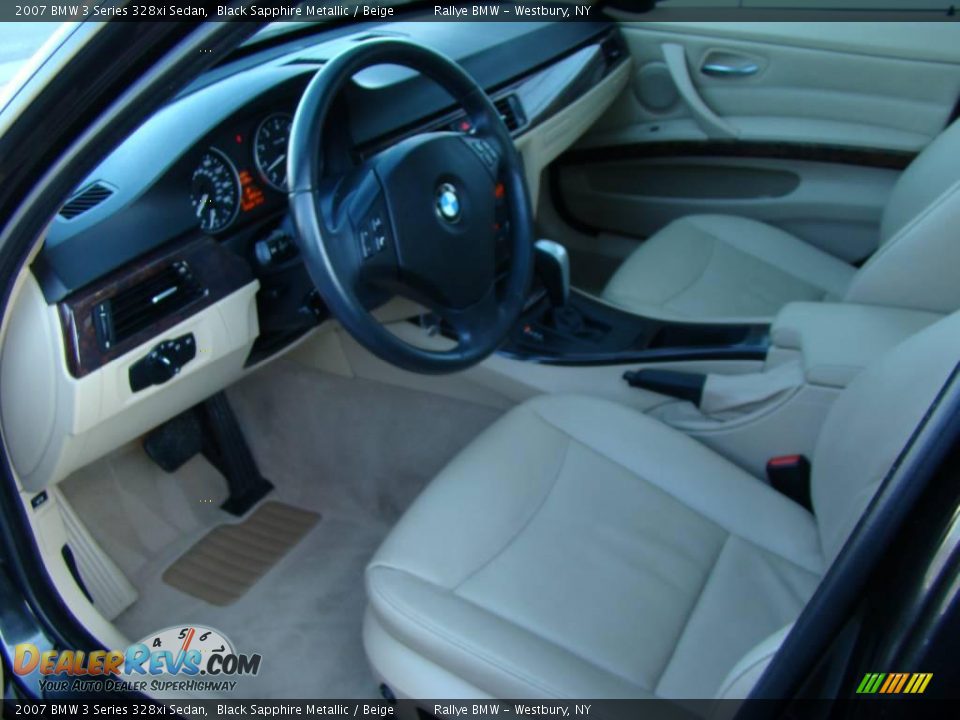 2007 BMW 3 Series 328xi Sedan Black Sapphire Metallic / Beige Photo #10