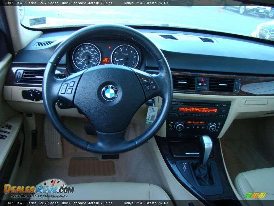 2007 BMW 3 Series 328xi Sedan Black Sapphire Metallic / Beige Photo #11