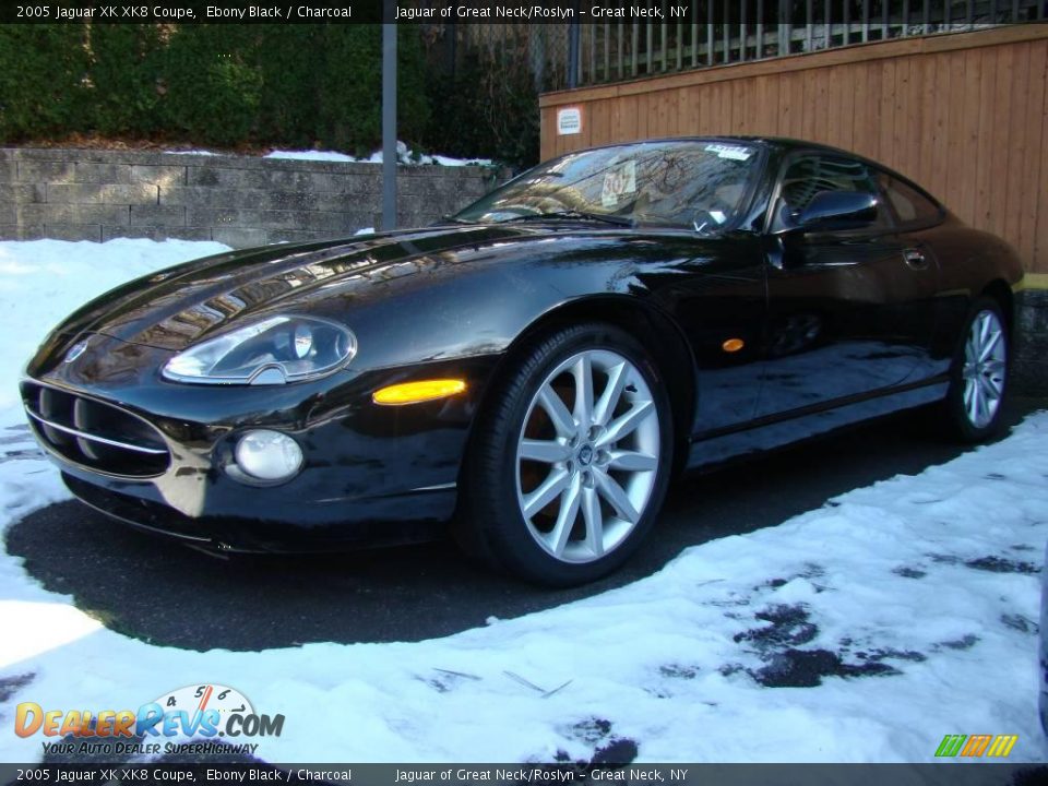 2005 Jaguar XK XK8 Coupe Ebony Black / Charcoal Photo #1