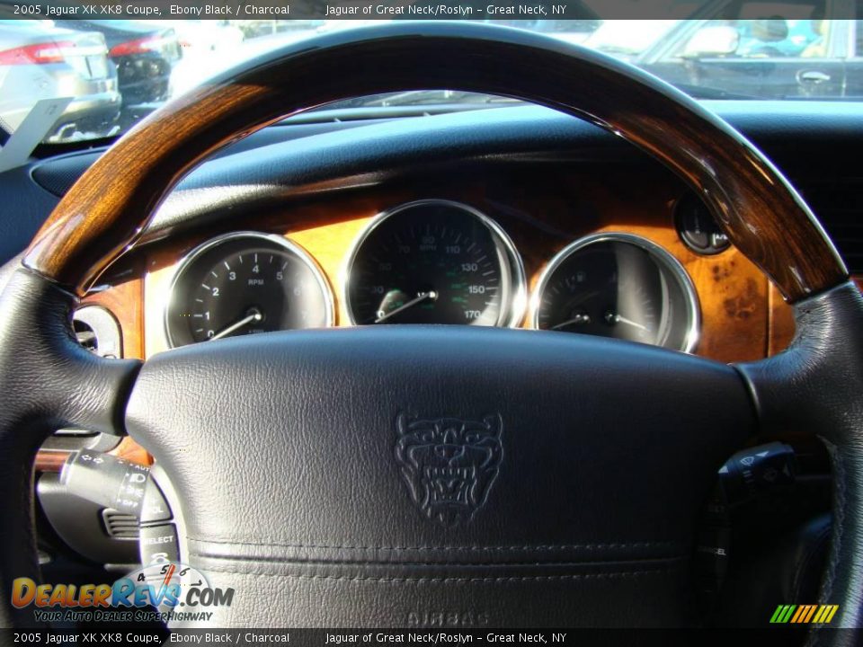 2005 Jaguar XK XK8 Coupe Ebony Black / Charcoal Photo #11