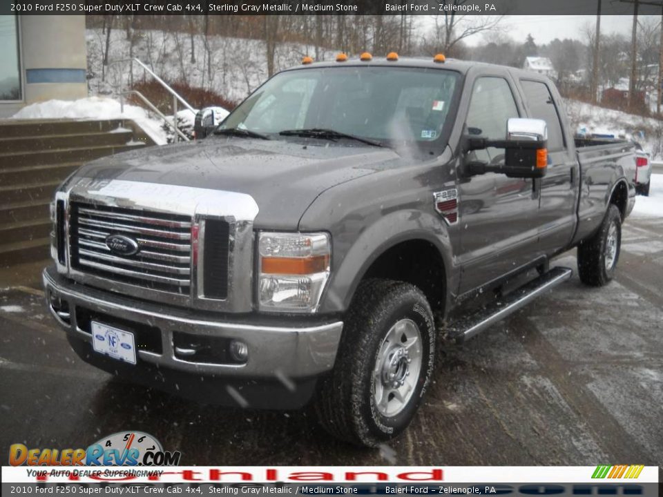 2010 Ford F250 Super Duty XLT Crew Cab 4x4 Sterling Gray Metallic / Medium Stone Photo #2
