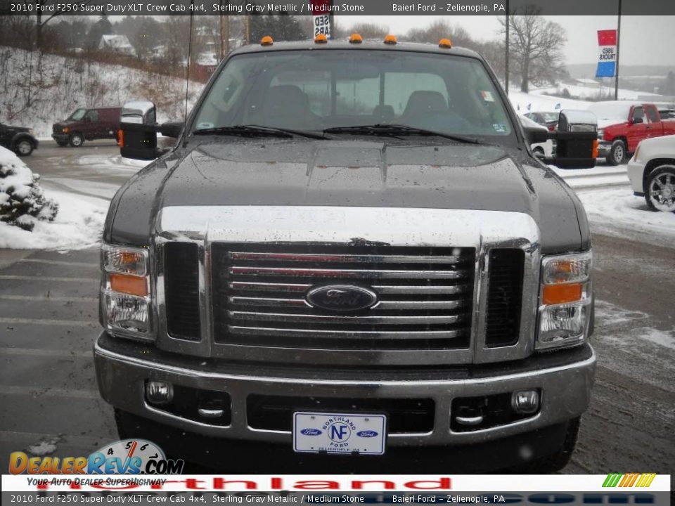 2010 Ford F250 Super Duty XLT Crew Cab 4x4 Sterling Gray Metallic / Medium Stone Photo #3