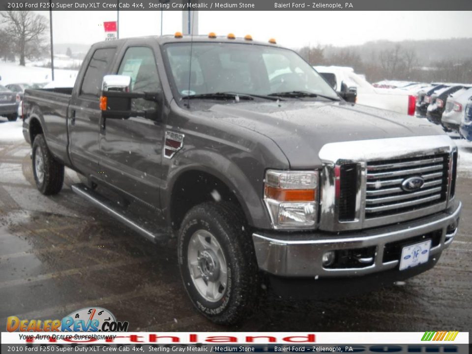 2010 Ford F250 Super Duty XLT Crew Cab 4x4 Sterling Gray Metallic / Medium Stone Photo #4