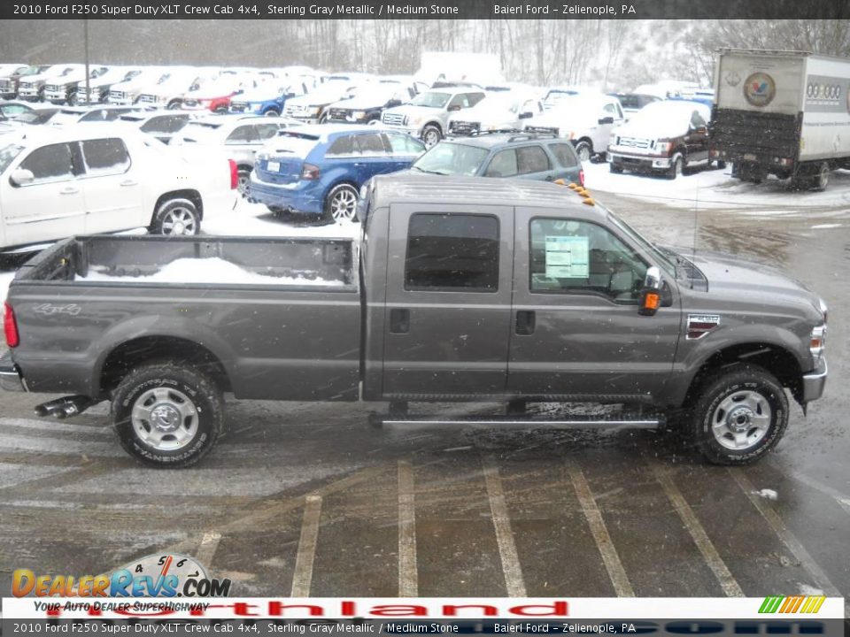 2010 Ford F250 Super Duty XLT Crew Cab 4x4 Sterling Gray Metallic / Medium Stone Photo #5