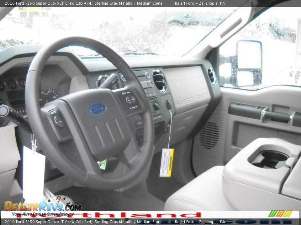 2010 Ford F250 Super Duty XLT Crew Cab 4x4 Sterling Gray Metallic / Medium Stone Photo #10