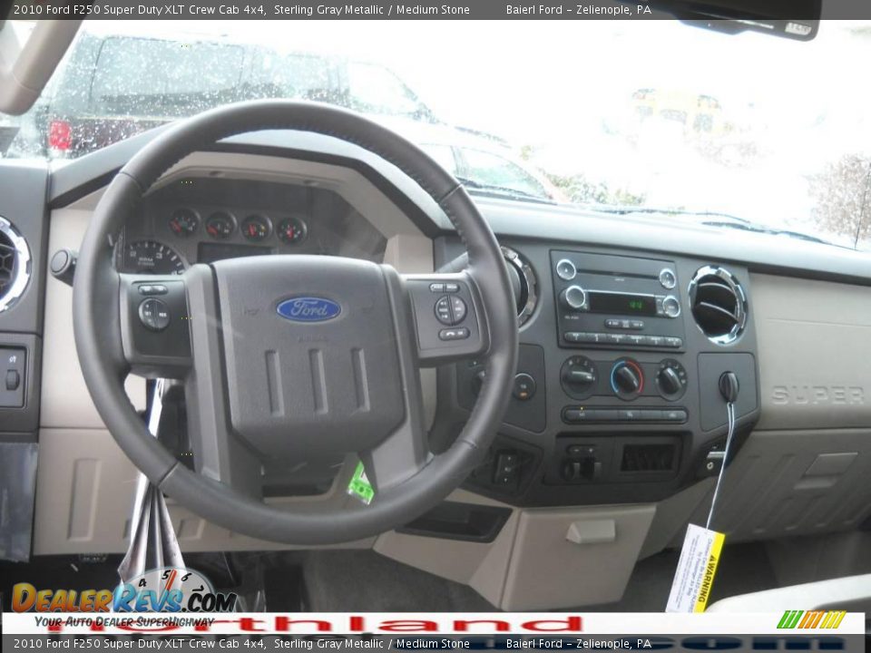 2010 Ford F250 Super Duty XLT Crew Cab 4x4 Sterling Gray Metallic / Medium Stone Photo #14
