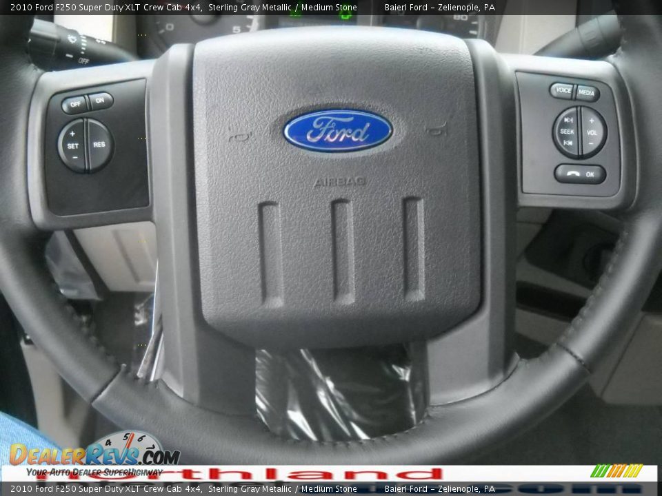 2010 Ford F250 Super Duty XLT Crew Cab 4x4 Sterling Gray Metallic / Medium Stone Photo #19
