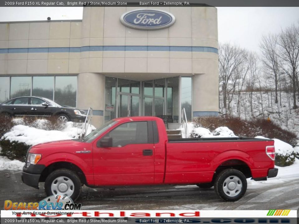 2009 Ford F150 XL Regular Cab Bright Red / Stone/Medium Stone Photo #1