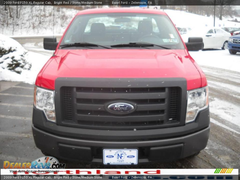 2009 Ford F150 XL Regular Cab Bright Red / Stone/Medium Stone Photo #3