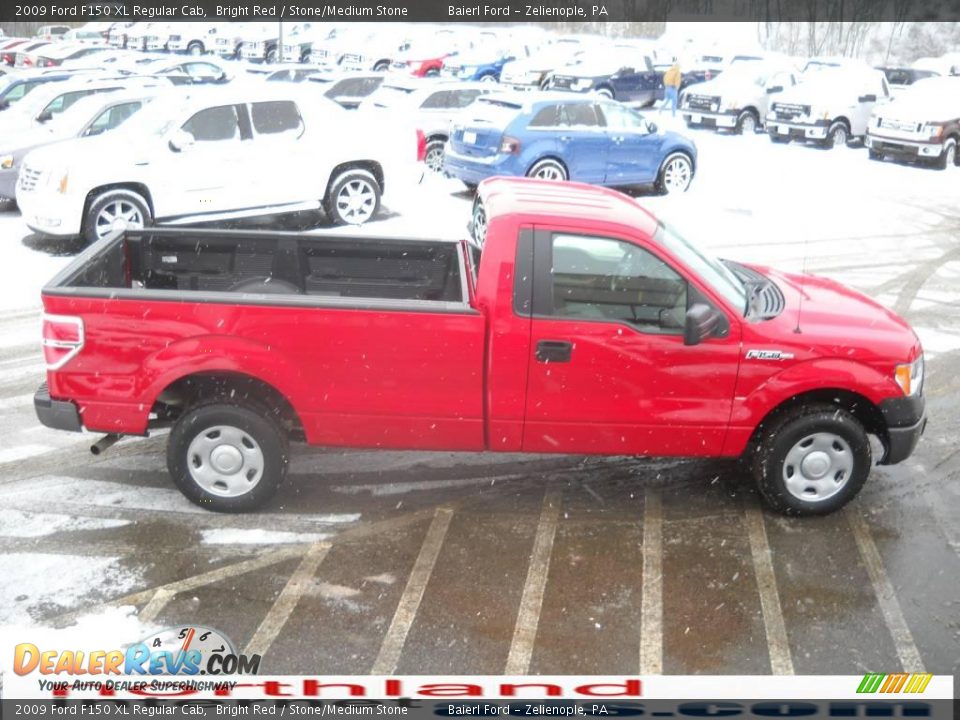 2009 Ford F150 XL Regular Cab Bright Red / Stone/Medium Stone Photo #5