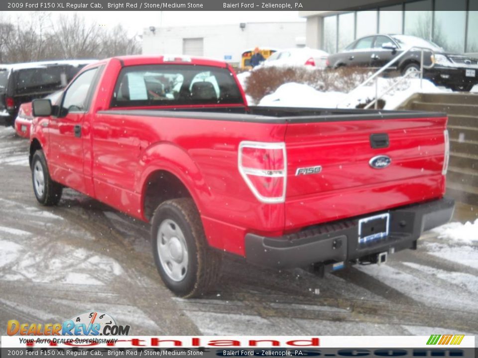 2009 Ford F150 XL Regular Cab Bright Red / Stone/Medium Stone Photo #9