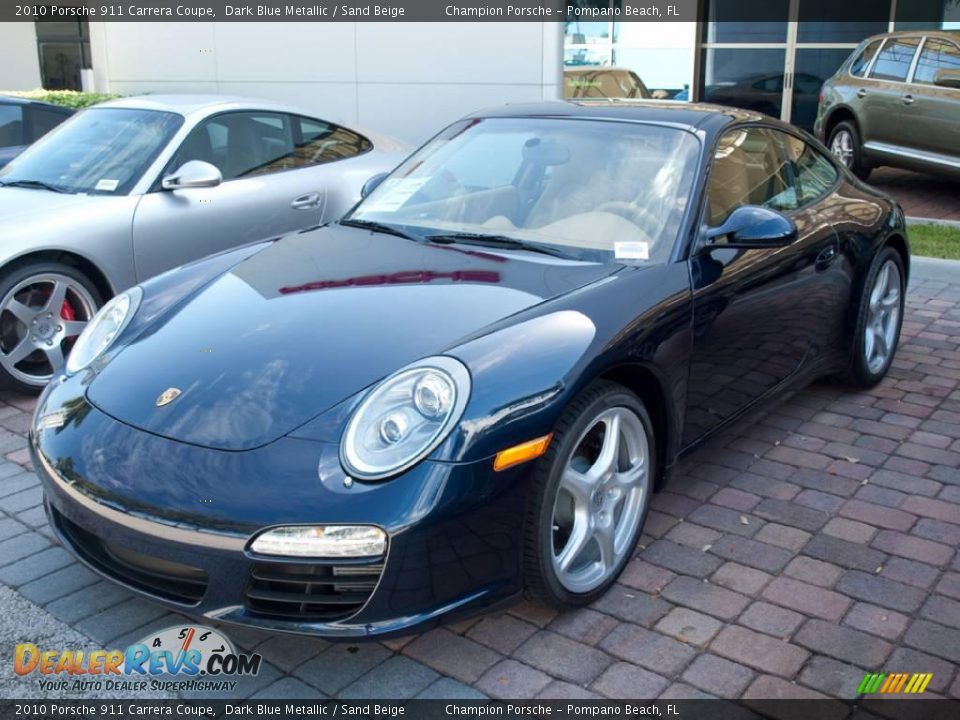 2010 Porsche 911 Carrera Coupe Dark Blue Metallic / Sand Beige Photo #2
