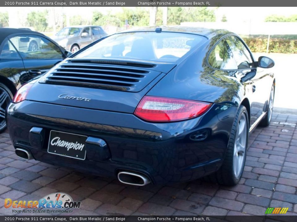 2010 Porsche 911 Carrera Coupe Dark Blue Metallic / Sand Beige Photo #4
