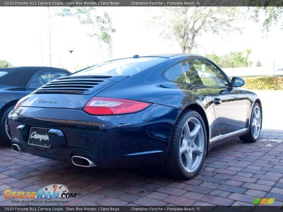 2010 Porsche 911 Carrera Coupe Dark Blue Metallic / Sand Beige Photo #5