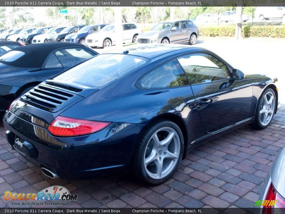 2010 Porsche 911 Carrera Coupe Dark Blue Metallic / Sand Beige Photo #6