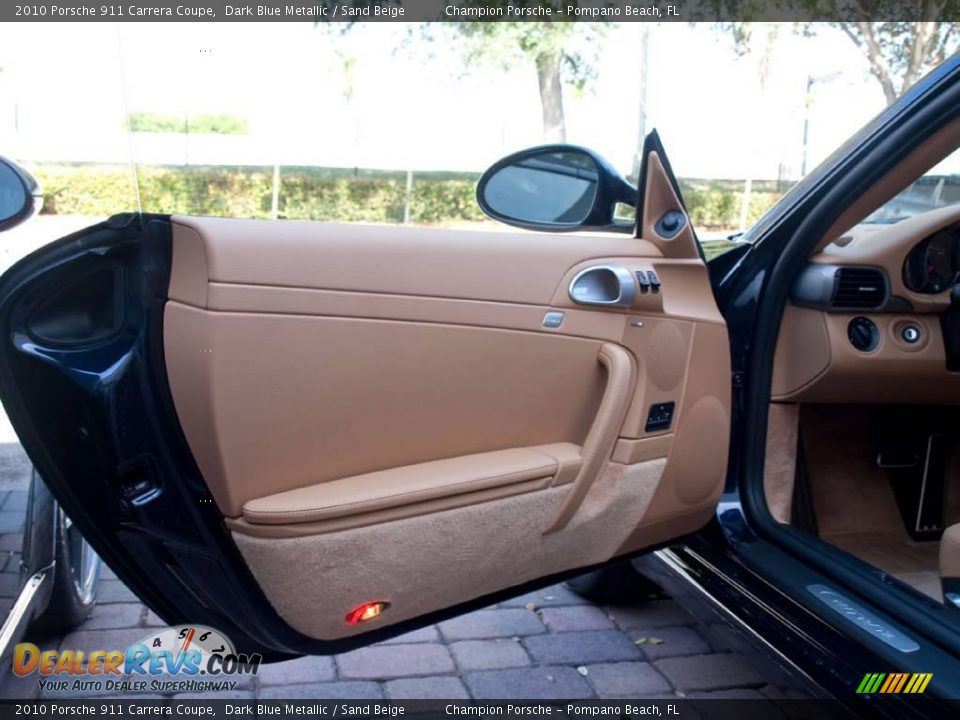 2010 Porsche 911 Carrera Coupe Dark Blue Metallic / Sand Beige Photo #7
