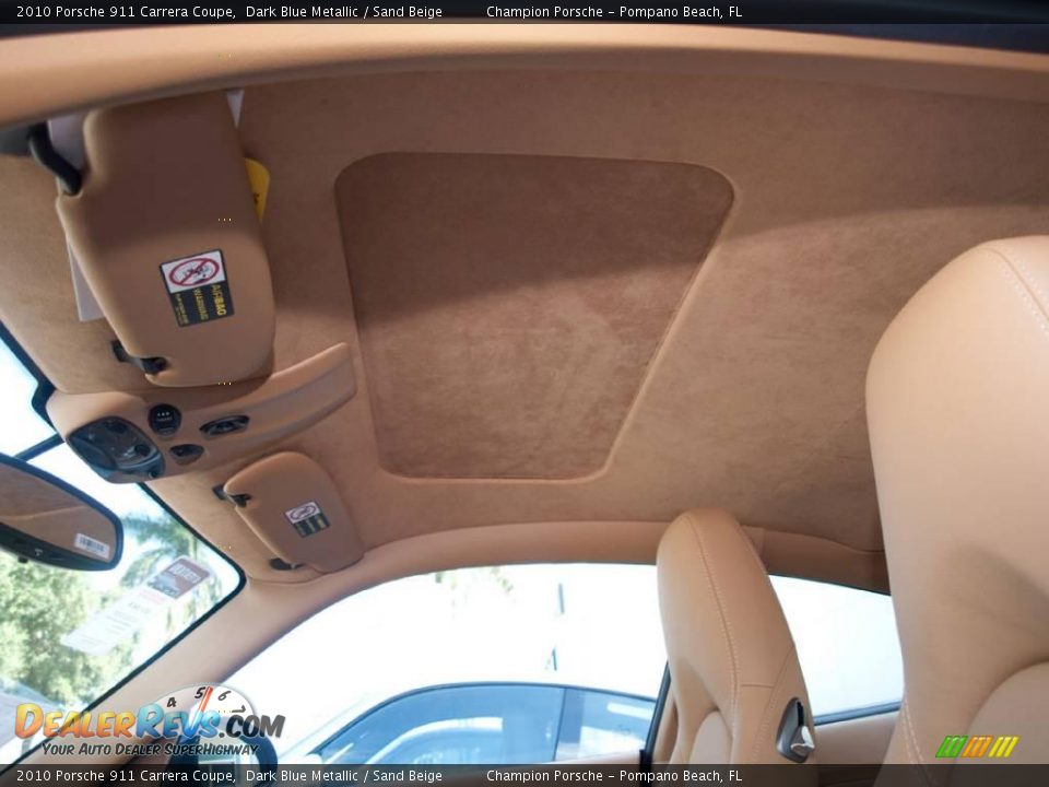 2010 Porsche 911 Carrera Coupe Dark Blue Metallic / Sand Beige Photo #14
