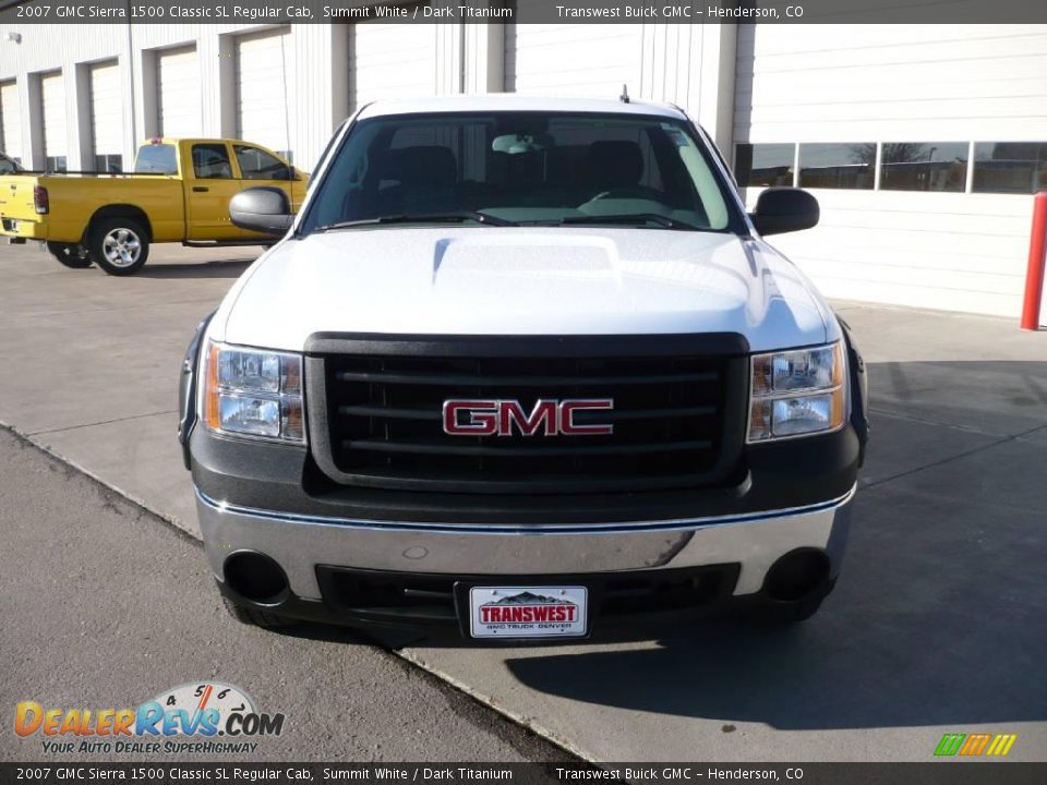 2007 GMC Sierra 1500 Classic SL Regular Cab Summit White / Dark Titanium Photo #2