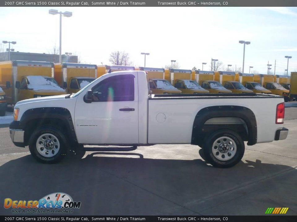 2007 GMC Sierra 1500 Classic SL Regular Cab Summit White / Dark Titanium Photo #4