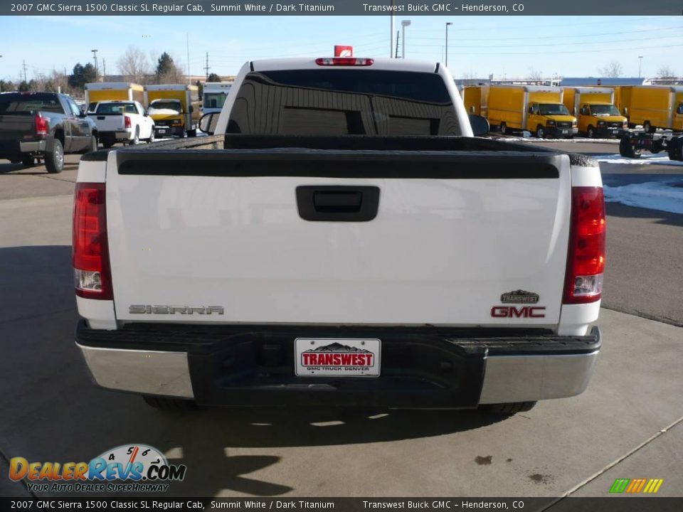 2007 GMC Sierra 1500 Classic SL Regular Cab Summit White / Dark Titanium Photo #5