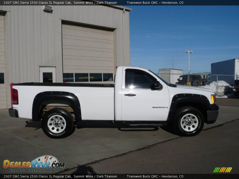 2007 GMC Sierra 1500 Classic SL Regular Cab Summit White / Dark Titanium Photo #6