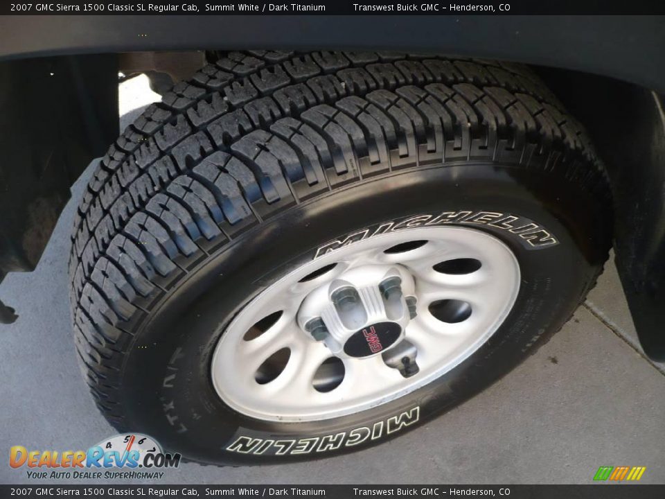 2007 GMC Sierra 1500 Classic SL Regular Cab Summit White / Dark Titanium Photo #7