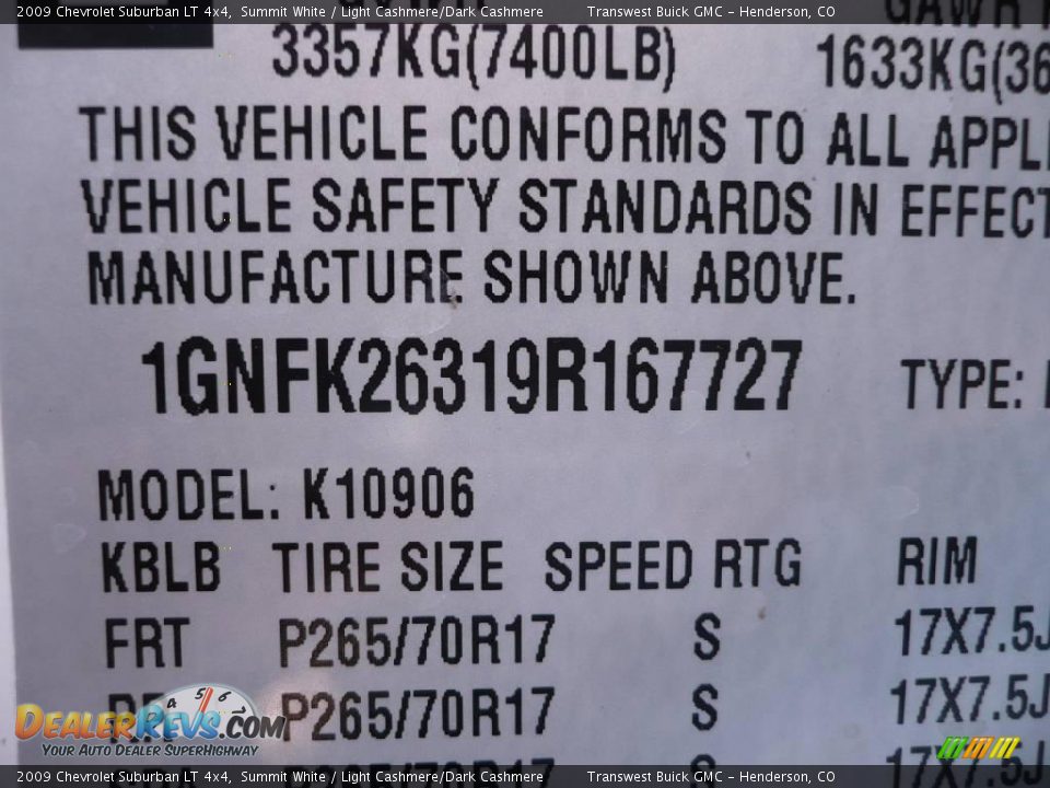 2009 Chevrolet Suburban LT 4x4 Summit White / Light Cashmere/Dark Cashmere Photo #25