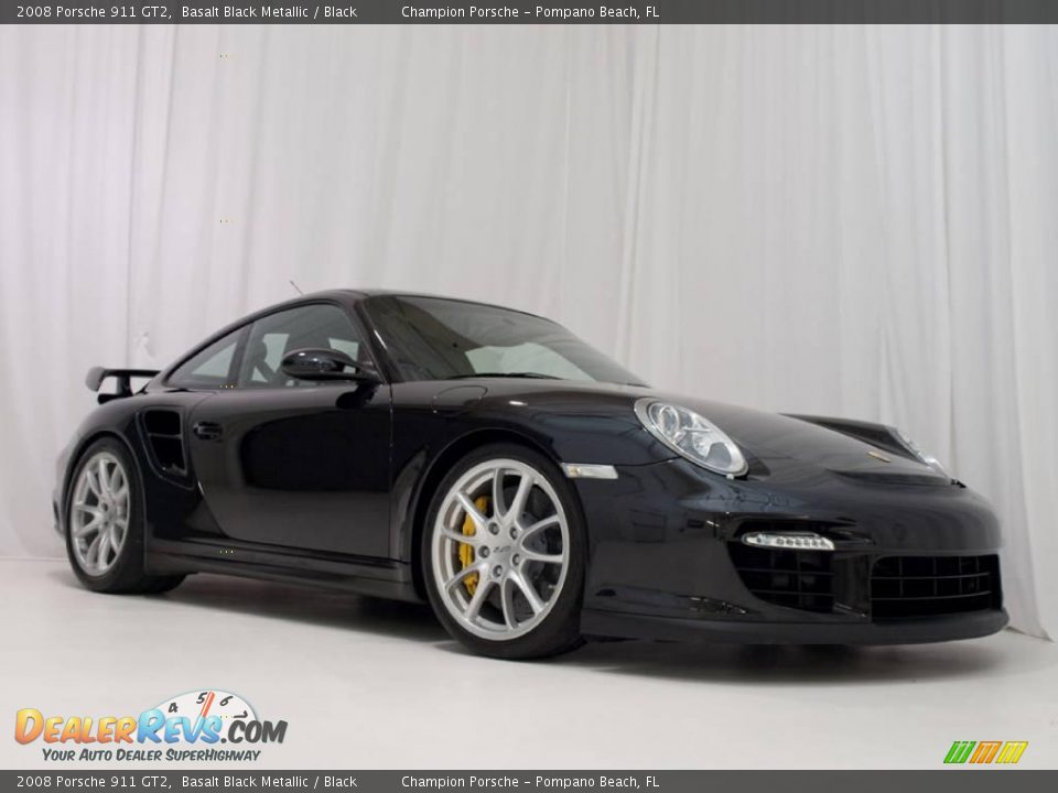 2008 Porsche 911 GT2 Basalt Black Metallic / Black Photo #2